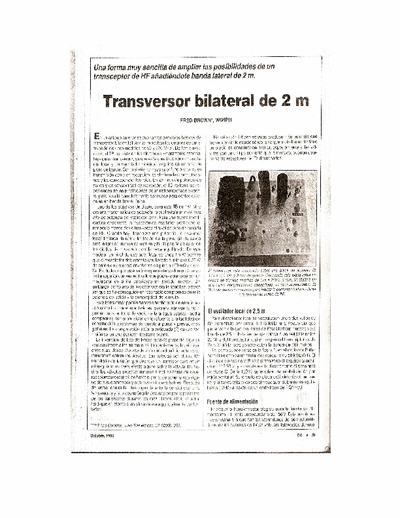 W6HPH Transversor Valvular 2 metre transverter. Transversor para la banda de 2 metros (Spanish - Castellano)